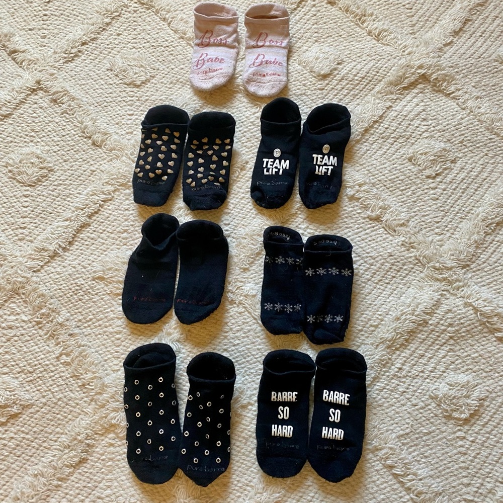 Pure barre sticky socks (bundle of 7 pairs)